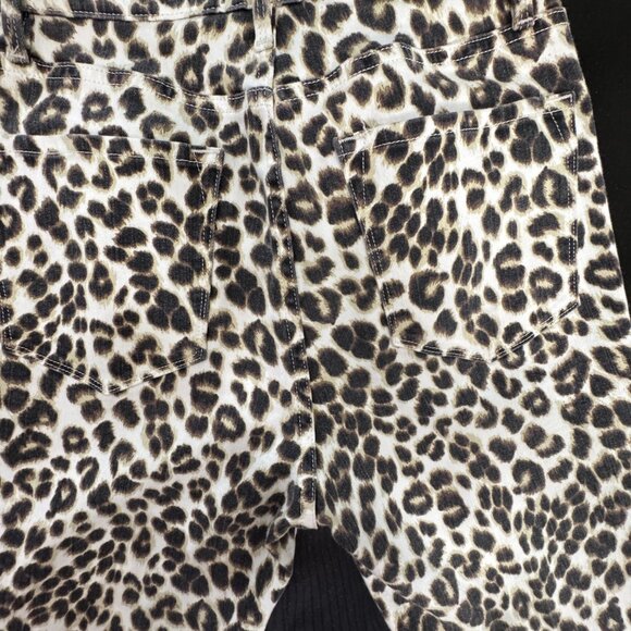 Frame Ali High Rise Cigarette Jeans in Beige Multi Animal Print - Picture 2 of 4